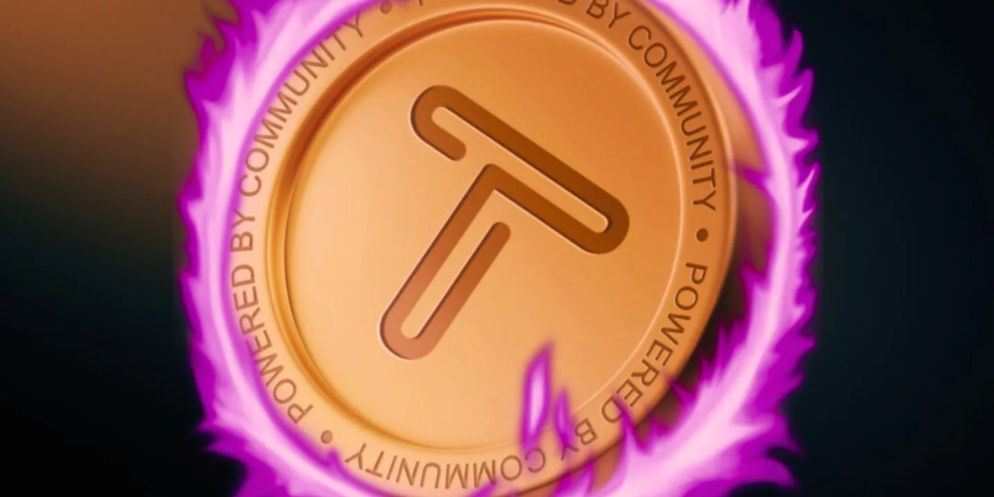 An illustration showing the Tapswap coin surrounded by a pink flame