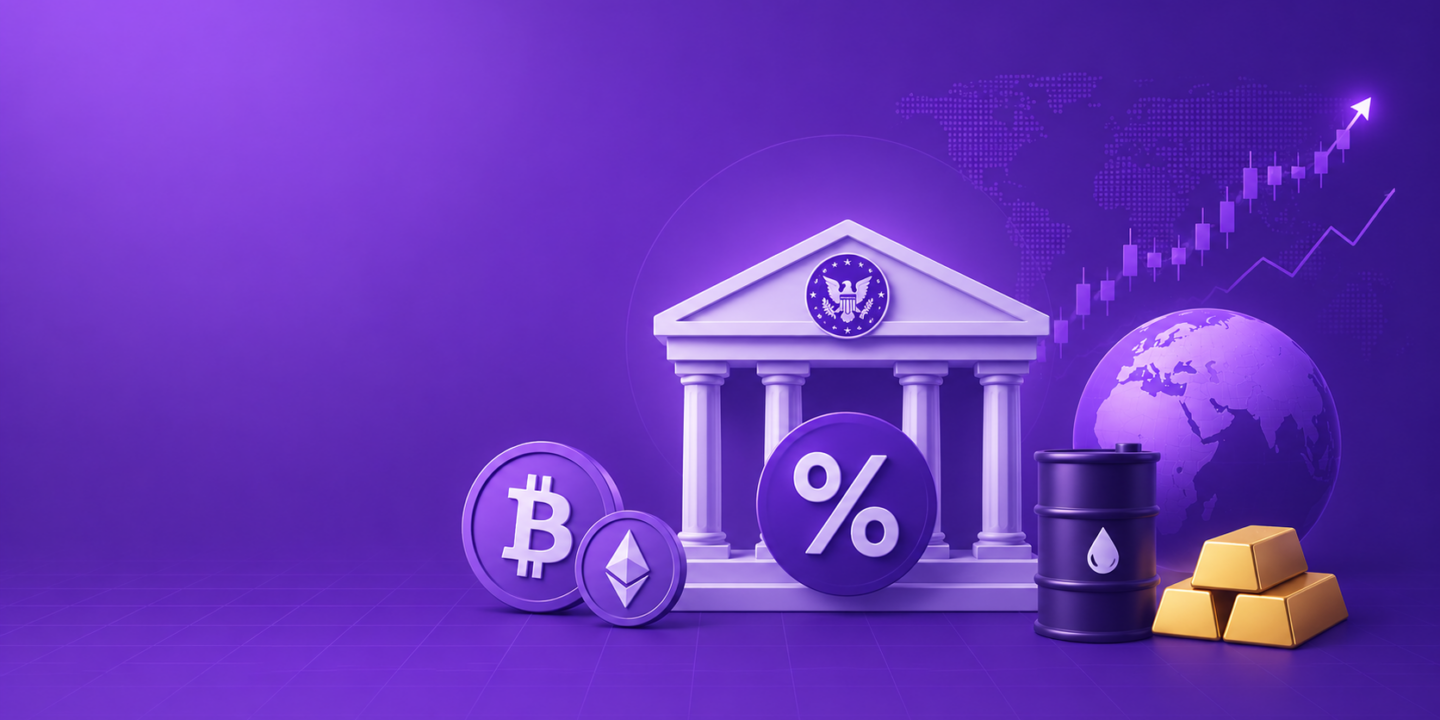 Fed rate decision impact on markets across Bitcoin, US stocks and oil