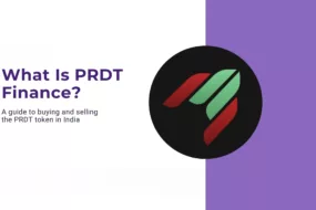 What is PRDT Finance guide graphic: title card reading "What Is PRDT Finance? A Guide to Buying and Selling the PRDT Token in India" with BNB Chain, Prediction Market, and India badges, illustrating how to buy PRDT token in India
