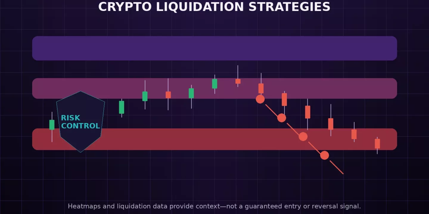 Crypto liquidation heat zones, forced closures and risk-control shield